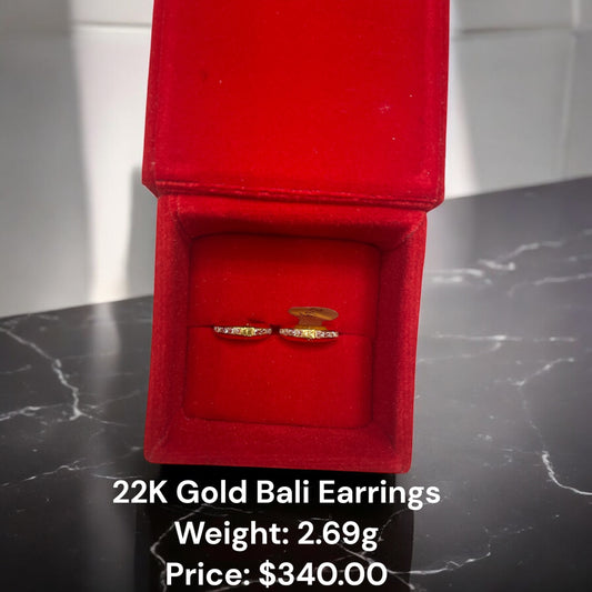 22K Gol Bali Earrings