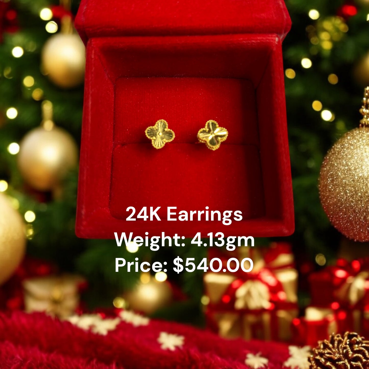 24K Original Gold Earrings