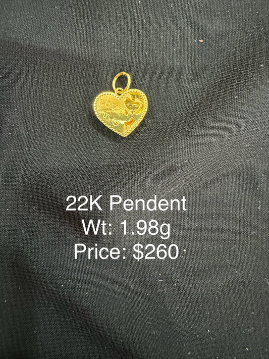 22K Gold Pendant