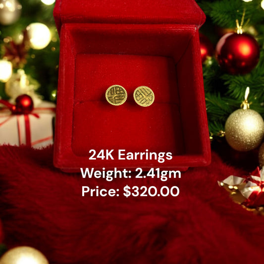 24K Original Gold Earrings