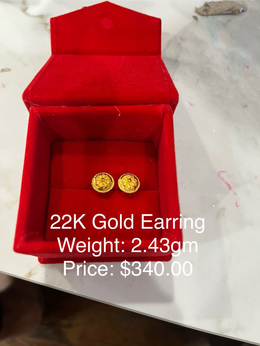 22K Gold Earring