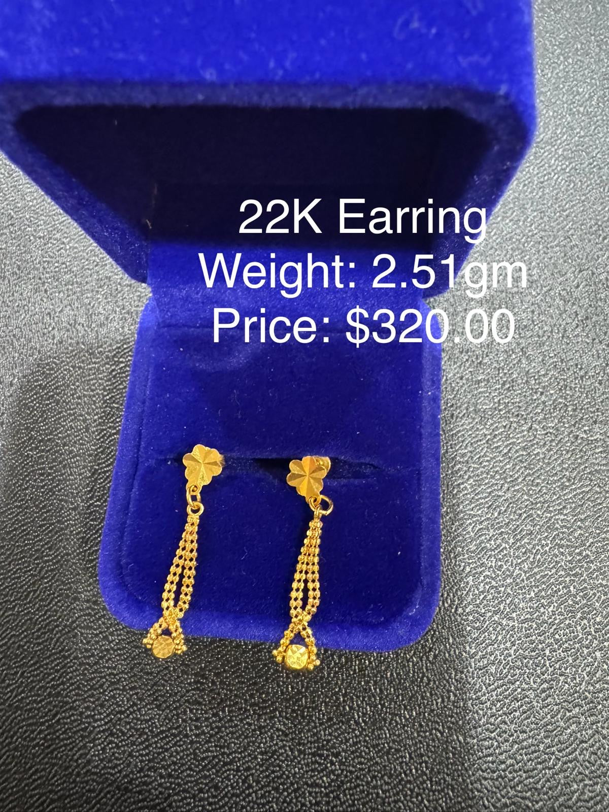 22K Gold Earring