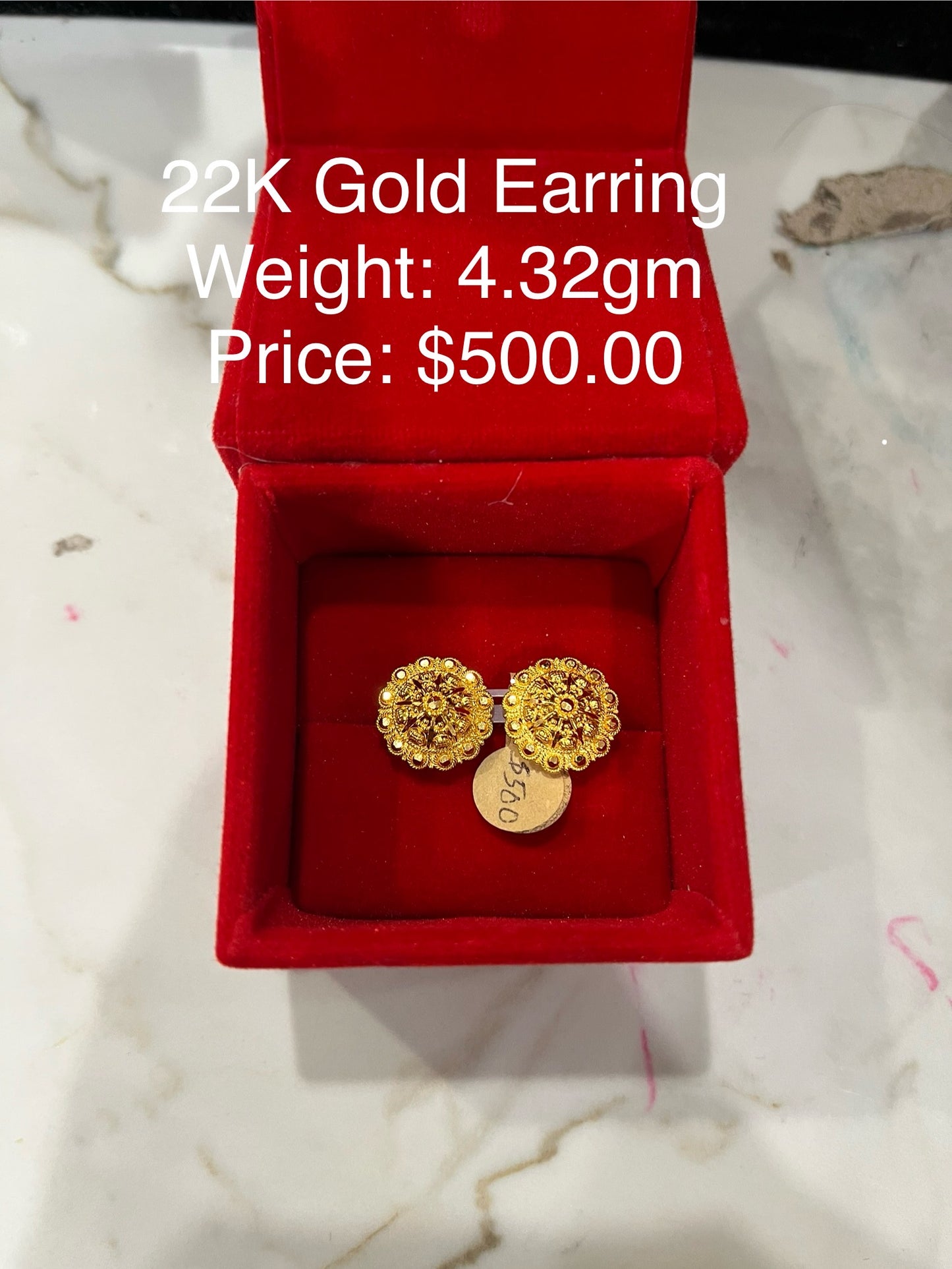 22K Gold Earring