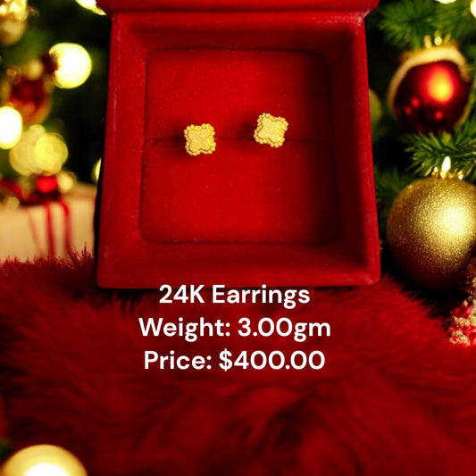 24K Original Gold Earrings