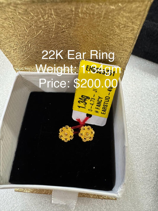 22K Gold Earring