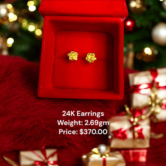 24K Original Gold Earrings