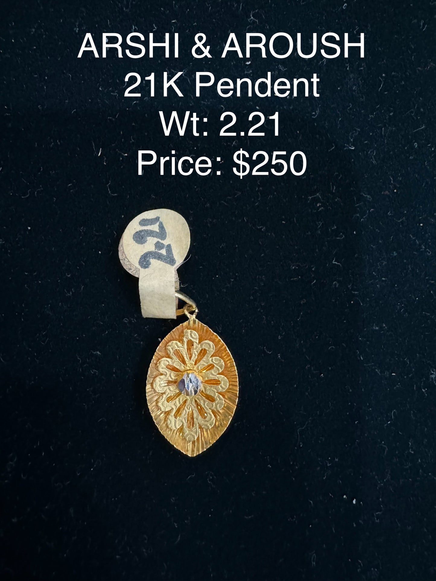 22K Gold Pendent