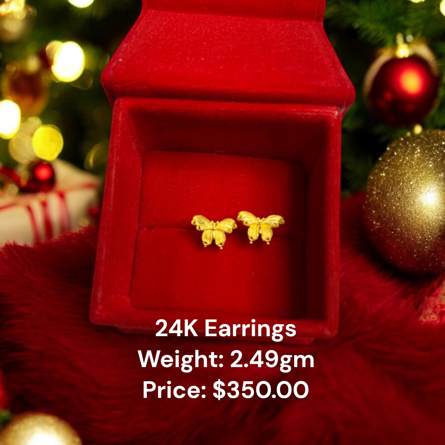 24K Original Gold Earrings