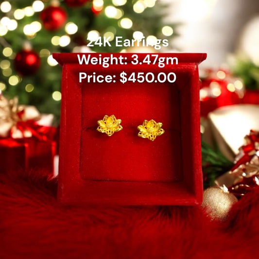 24K Original Gold Earrings