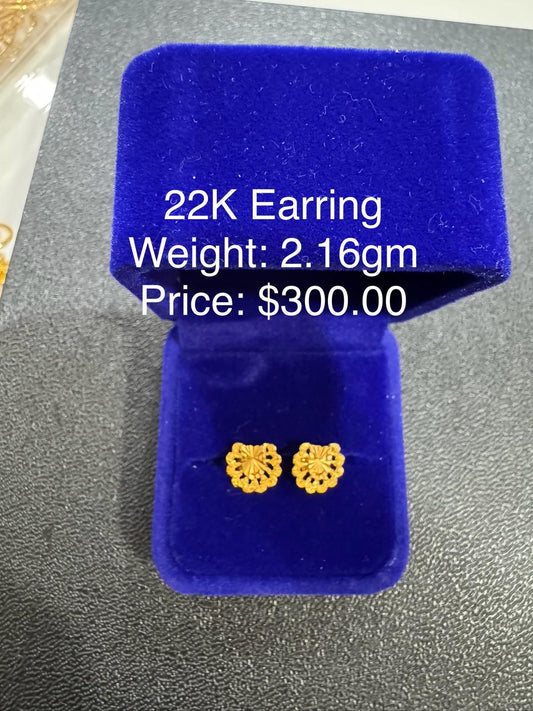 22K Gold Earring