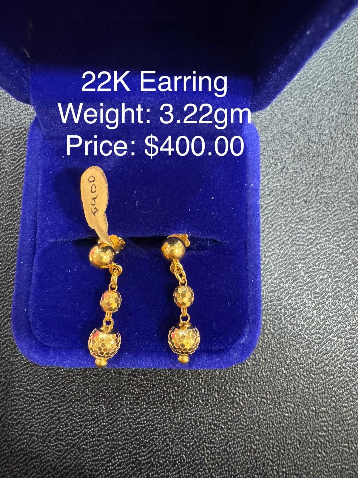 22K Gold Earring