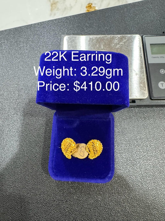 22K Gold Earring