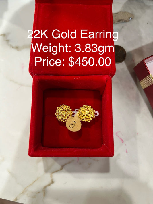 22K Gold Earring