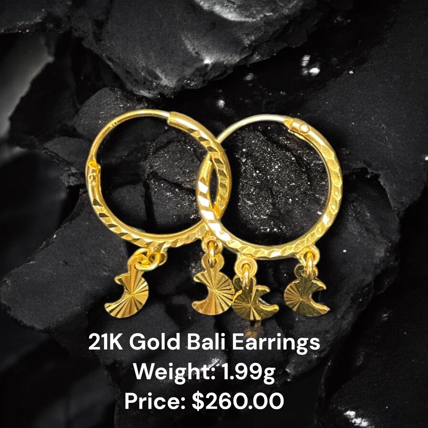 21K Gold Bali Earrings