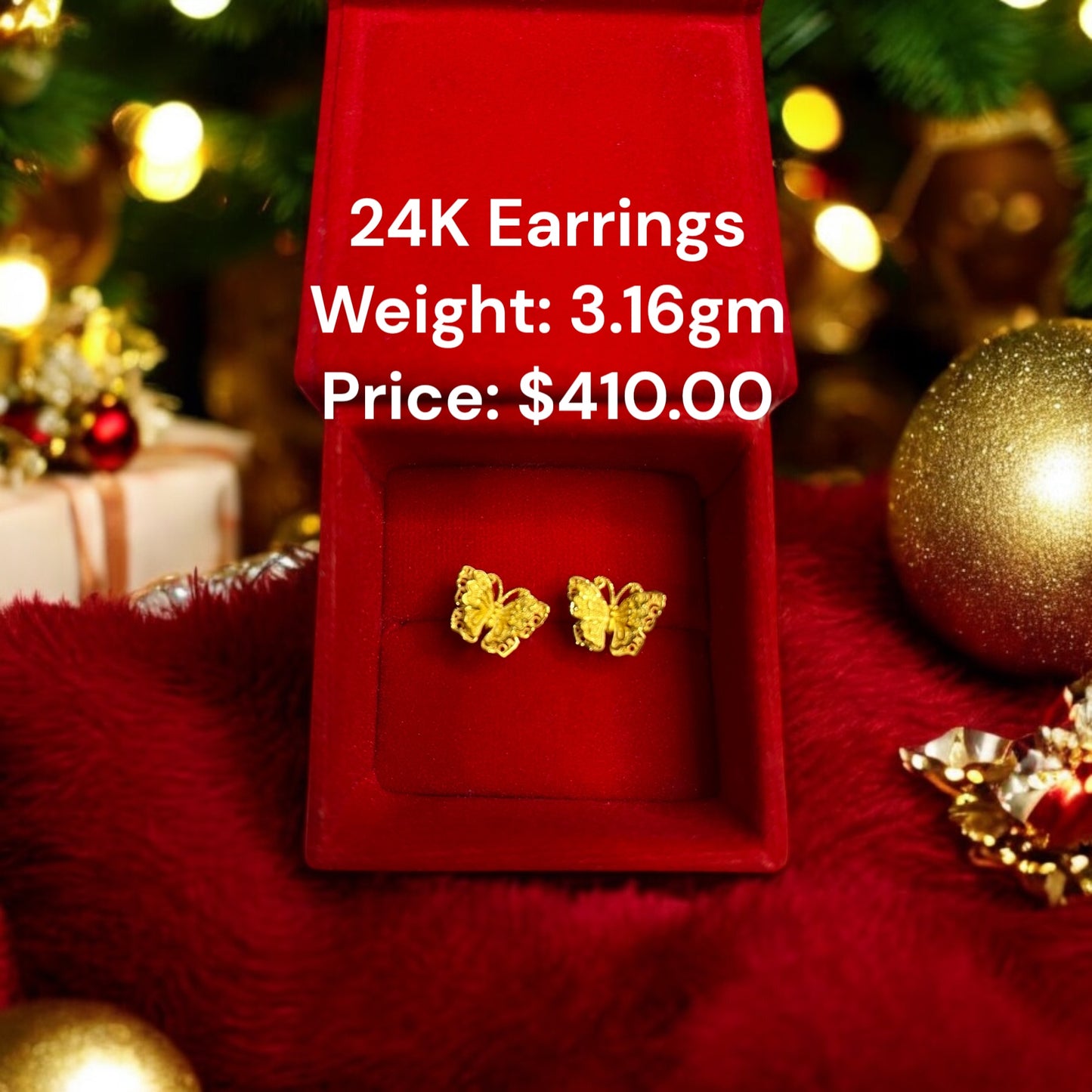 24K Original Gold Earrings