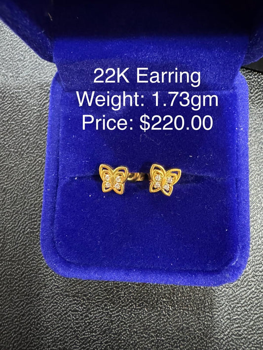 22K Gold Earring